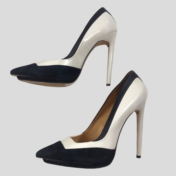 L.A.M.B. Black and White "Janey" Pumps size 10 - Picture 3 of 12